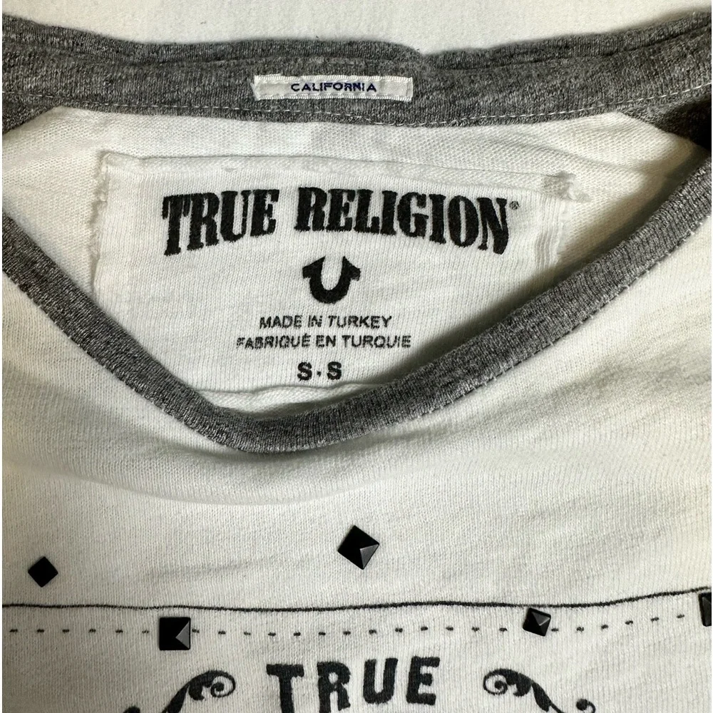 Men’s True Religion 3/4 Sleeve T-Shirt Size S